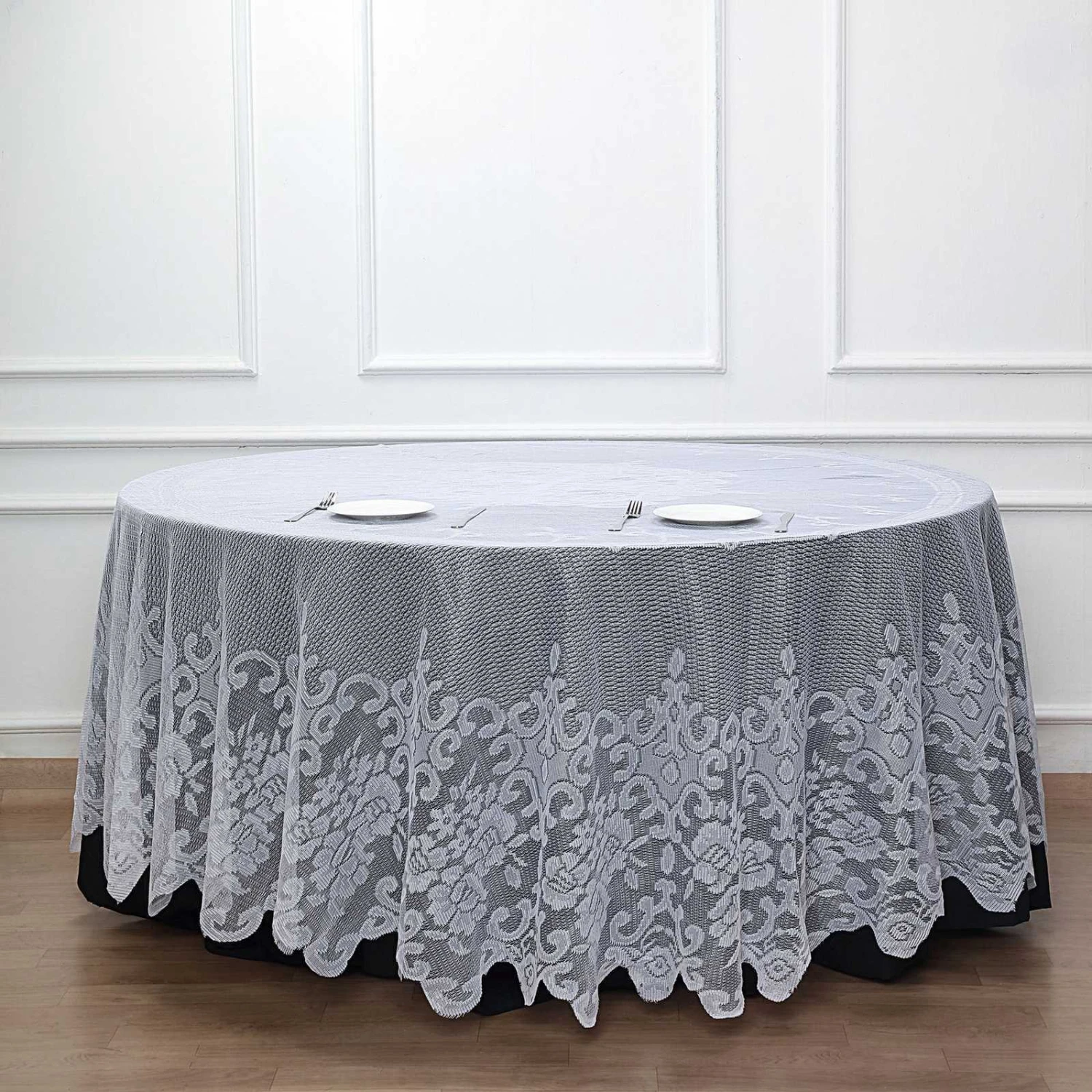 120" Premium Lace Round Tablecloth 5 120" Premium Lace Round Tablecloth - Image 5