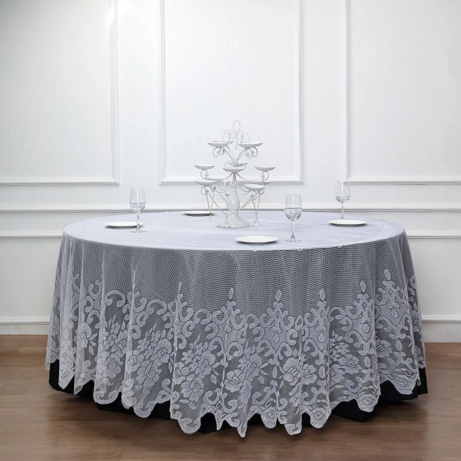 120" Premium Lace Round Tablecloth 6 120" Premium Lace Round Tablecloth - Image 6
