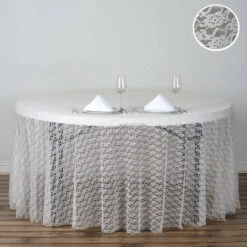 120" Round Polyester Floral Lace Tablecloth -Home Decor Promotional Store TAB LACE 120 PARENT 1