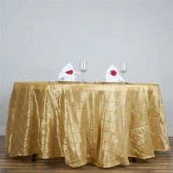 108" Round Pintuck Tablecloth -Home Decor Promotional Store TAB PTK108 CHMP 1