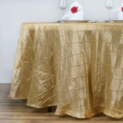 108" Round Pintuck Tablecloth -Home Decor Promotional Store TAB PTK108 CHMP 3