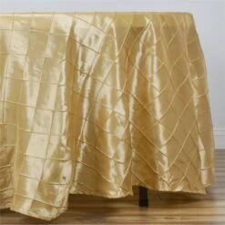 108" Round Pintuck Tablecloth -Home Decor Promotional Store TAB PTK108 CHMP 02