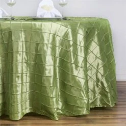 132" Round Pintuck Tablecloth 25 132" Round Pintuck Tablecloth -Home Decor Promotional Store TAB PTK136 APPL 02