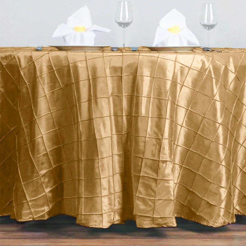 132" Round Pintuck Tablecloth 17 132" Round Pintuck Tablecloth - Image 17