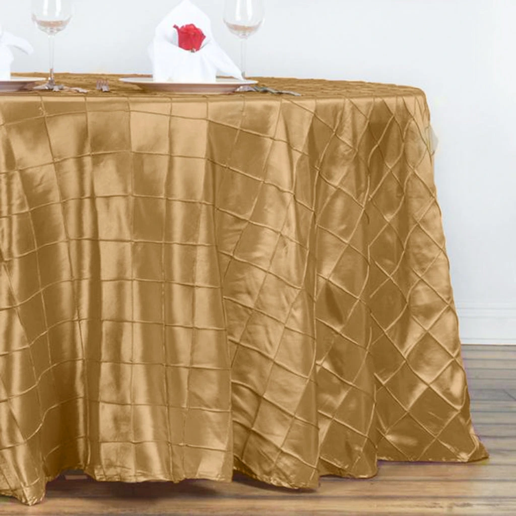132" Round Pintuck Tablecloth 16 132" Round Pintuck Tablecloth - Image 16