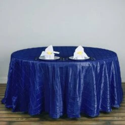 132" Round Pintuck Tablecloth 23 132" Round Pintuck Tablecloth -Home Decor Promotional Store TAB PTK136 NAVY 2 f781cc7f adb8 4b70 bfb8 eb95968c3172