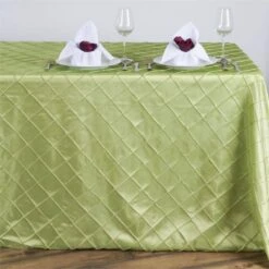 90" X 132" Taffeta Pintuck Rectangular Tablecloth -Home Decor Promotional Store TAB PTK90132 APPL 02
