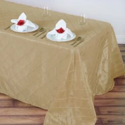 90" X 132" Taffeta Pintuck Rectangular Tablecloth -Home Decor Promotional Store TAB PTK90132 CHMP 2