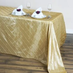 90" X 132" Taffeta Pintuck Rectangular Tablecloth -Home Decor Promotional Store TAB PTK90132 CHMP 01