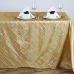 90" X 132" Taffeta Pintuck Rectangular Tablecloth -Home Decor Promotional Store TAB PTK90132 CHMP 02