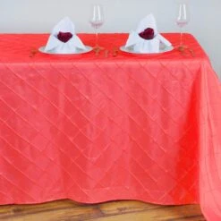 90" X 132" Taffeta Pintuck Rectangular Tablecloth -Home Decor Promotional Store TAB PTK90132 PARENT 3