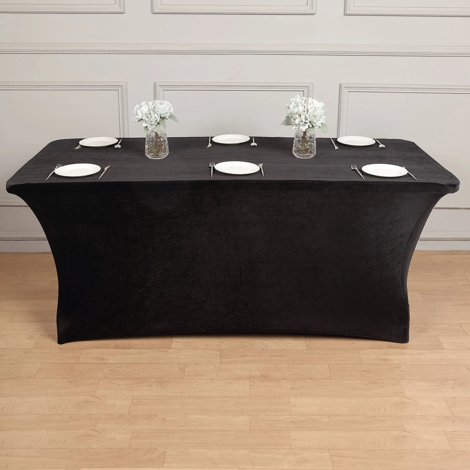 Premium Velvet Spandex Rectangular Tablecloth With Foot Pockets 7 Premium Velvet Spandex Rectangular Tablecloth With Foot Pockets - Image 7
