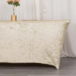 6ft Crushed Velvet Stretch Fitted Rectangular Table Cover -Home Decor Promotional Store TAB REC VEL6FT 081 D07