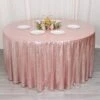 Shimmer Sequin Dots Polyester Tablecloth, Wrinkle Free Sparkle Glitter Tablecover 120"