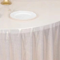 Shimmer Sequin Dots Polyester Tablecloth, Wrinkle Free Sparkle Glitter Tablecover 120" 25 Shimmer Sequin Dots Polyester Tablecloth, Wrinkle Free Sparkle Glitter Tablecover 120" -Home Decor Promotional Store TAB SHIM 120 081 D02