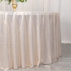 Shimmer Sequin Dots Polyester Tablecloth, Wrinkle Free Sparkle Glitter Tablecover 120" 24 Shimmer Sequin Dots Polyester Tablecloth, Wrinkle Free Sparkle Glitter Tablecover 120" -Home Decor Promotional Store TAB SHIM 120 081 D03