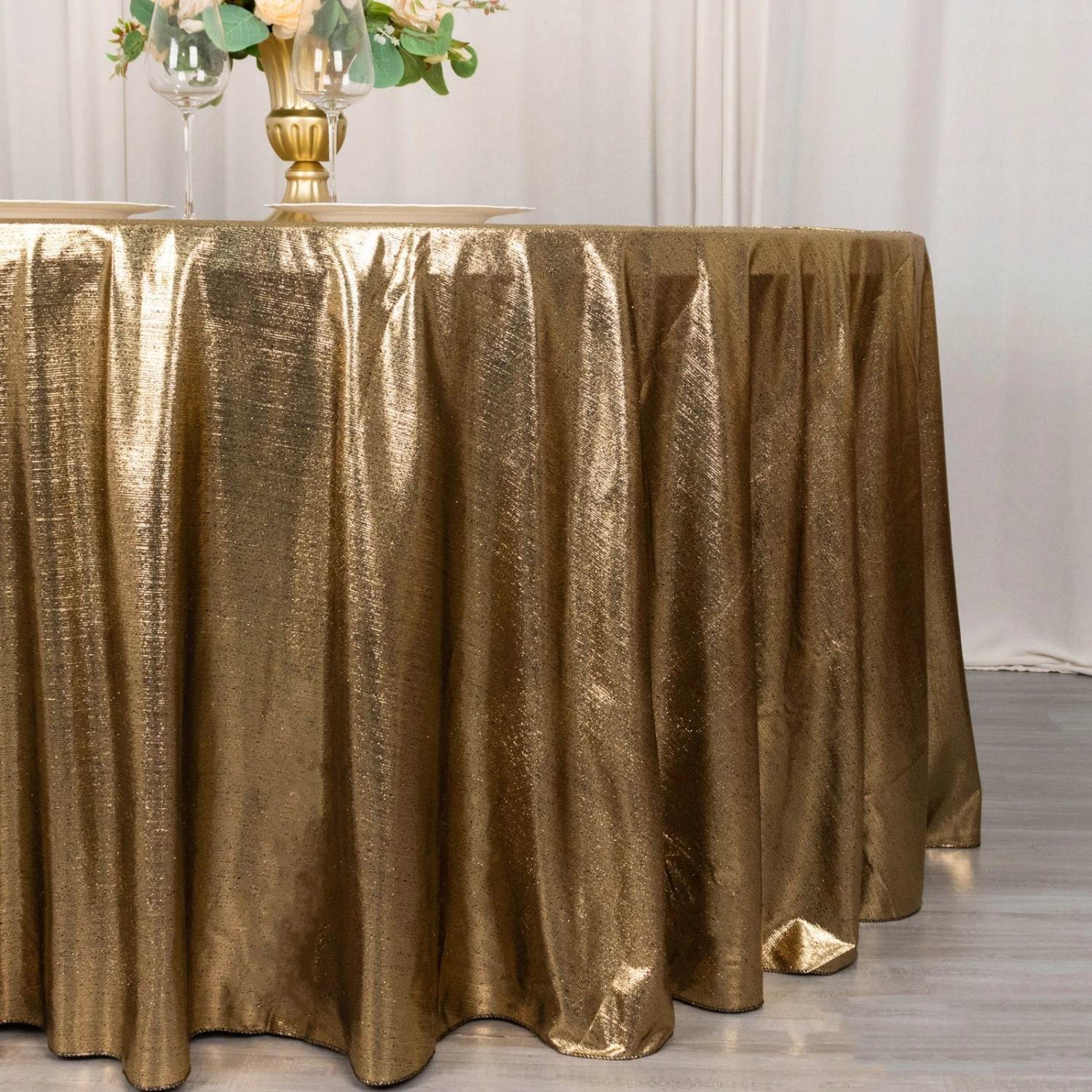 Shimmer Sequin Dots Polyester Tablecloth, Wrinkle Free Sparkle Glitter Tablecover 120" 8 Shimmer Sequin Dots Polyester Tablecloth, Wrinkle Free Sparkle Glitter Tablecover 120" - Image 8
