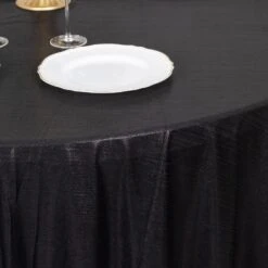 Shimmer Sequin Dots Polyester Tablecloth, Wrinkle Free Sparkle Glitter Tablecover 120" 34 Shimmer Sequin Dots Polyester Tablecloth, Wrinkle Free Sparkle Glitter Tablecover 120" -Home Decor Promotional Store TAB SHIM 120 BLK D02