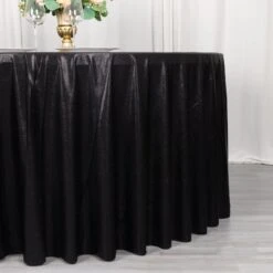 Shimmer Sequin Dots Polyester Tablecloth, Wrinkle Free Sparkle Glitter Tablecover 120" 33 Shimmer Sequin Dots Polyester Tablecloth, Wrinkle Free Sparkle Glitter Tablecover 120" -Home Decor Promotional Store TAB SHIM 120 BLK D03