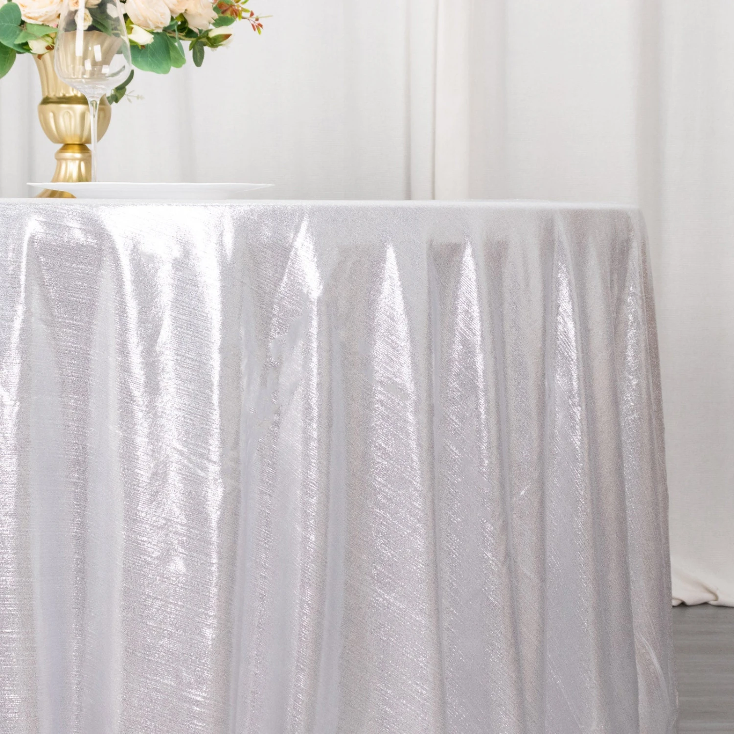 Shimmer Sequin Dots Polyester Tablecloth, Wrinkle Free Sparkle Glitter Tablecover 120" 17 Shimmer Sequin Dots Polyester Tablecloth, Wrinkle Free Sparkle Glitter Tablecover 120" - Image 17