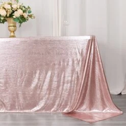 90"x132" Shimmer Sequin Dots Polyester Tablecloth, Wrinkle Free Sparkle Glitter Tablecover -Home Decor Promotional Store TAB SHIM 90132 054 D01