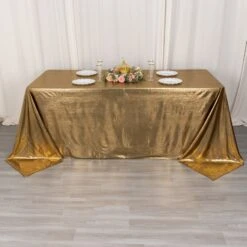 90"x132" Shimmer Sequin Dots Polyester Tablecloth, Wrinkle Free Sparkle Glitter Tablecover -Home Decor Promotional Store TAB SHIM 90132 ANGD D02