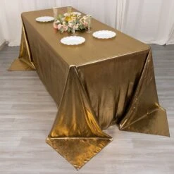 90"x132" Shimmer Sequin Dots Polyester Tablecloth, Wrinkle Free Sparkle Glitter Tablecover -Home Decor Promotional Store TAB SHIM 90132 ANGD D03