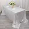 90"x132" Shimmer Sequin Dots Polyester Tablecloth, Wrinkle Free Sparkle Glitter Tablecover