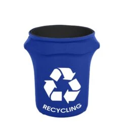 41-50 Gallon Royal Blue Spandex Stretch Trash Can Waste Container Cover With Recycling Logo -Home Decor Promotional Store TAB SPX TRSB02 ROY 99