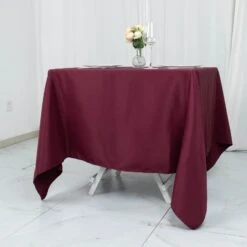 70"x70" Premium Seamless Polyester Square Table Overlay - 200GSM -Home Decor Promotional Store TAB SQUR 70 BURG PRM D05