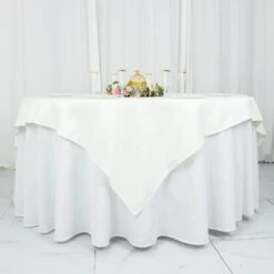 70"x70" Premium Seamless Polyester Square Table Overlay - 200GSM