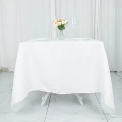 70"x70" Premium Seamless Polyester Square Tablecloth - 200GSM 27 70"x70" Premium Seamless Polyester Square Tablecloth - 200GSM -Home Decor Promotional Store TAB SQUR 70 WHT PRM 01 1