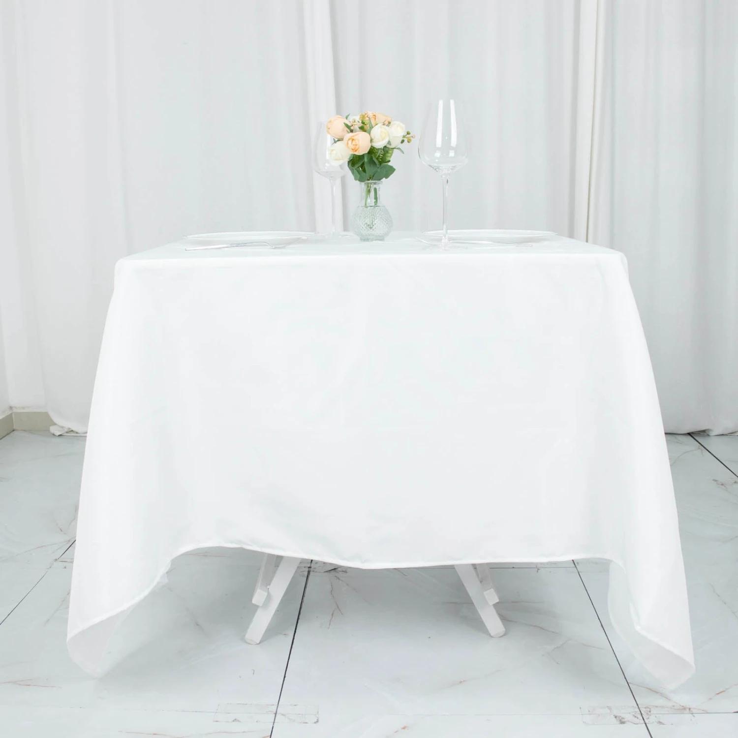 70"x70" Premium Seamless Polyester Square Tablecloth - 200GSM 8 70"x70" Premium Seamless Polyester Square Tablecloth - 200GSM - Image 8