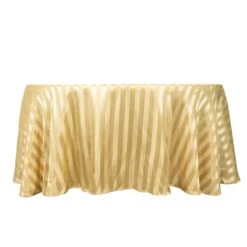 120" Satin Stripe Seamless Round Tablecloth -Home Decor Promotional Store TAB STN02 120 CHMP 99