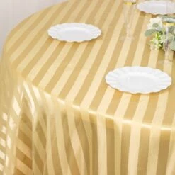 120" Satin Stripe Seamless Round Tablecloth -Home Decor Promotional Store TAB STN02 120 CHMP D03