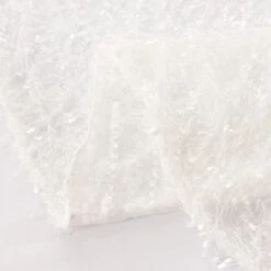 90"x156" Fringe Shag Polyester Rectangular Tablecloth -Home Decor Promotional Store TAB STR02 90156 WHT D04