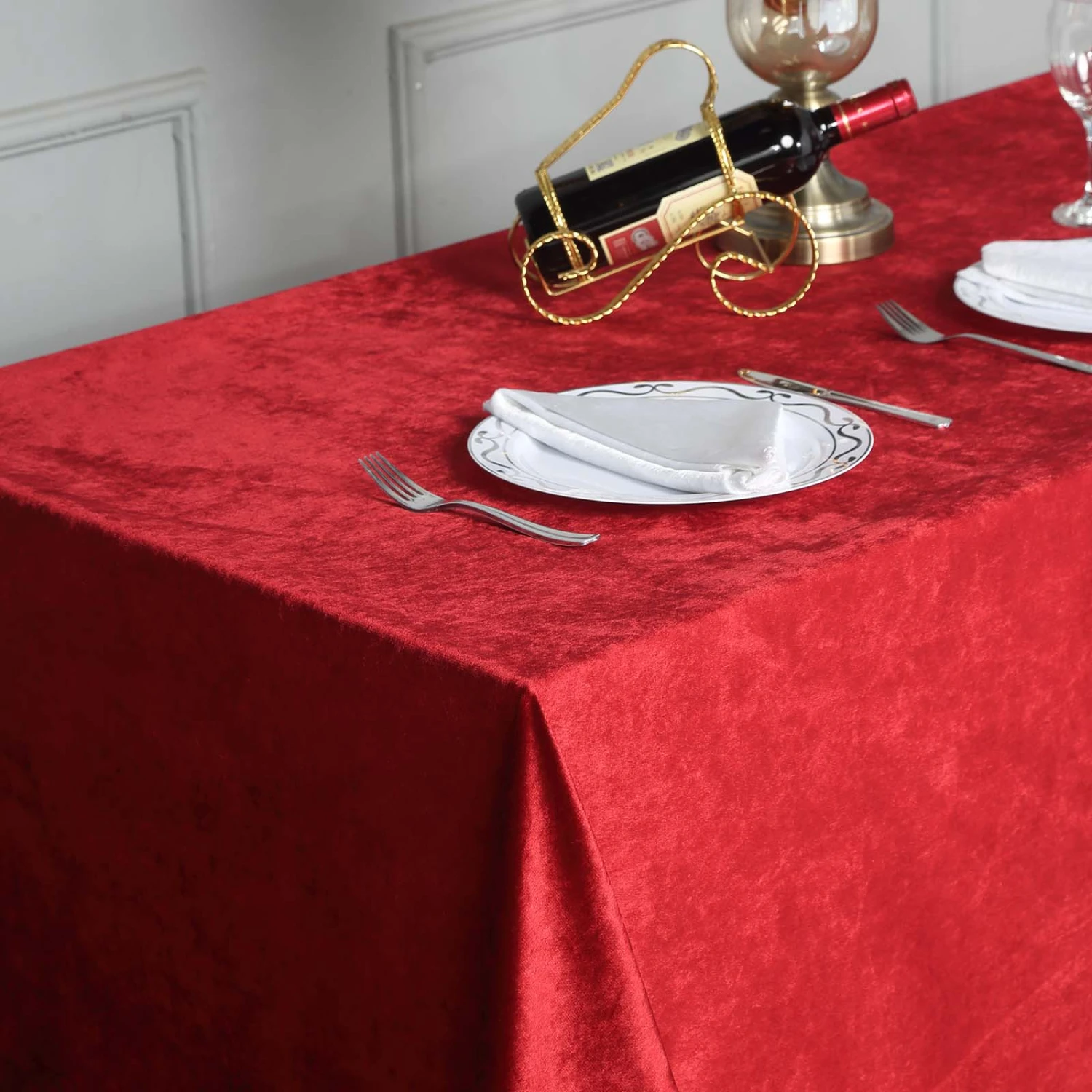 90" X 132" | Premium Velvet Rectangle Tablecloth, Reusable Linen 16 90" X 132" | Premium Velvet Rectangle Tablecloth, Reusable Linen - Image 16
