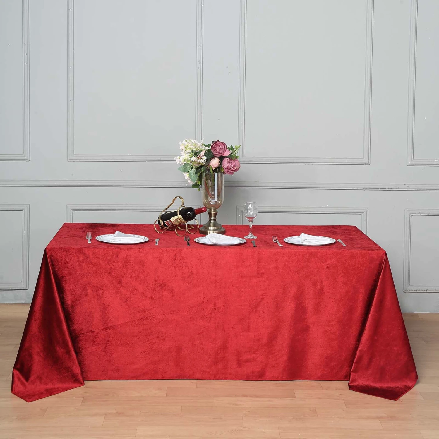 90" X 132" | Premium Velvet Rectangle Tablecloth, Reusable Linen 15 90" X 132" | Premium Velvet Rectangle Tablecloth, Reusable Linen - Image 15