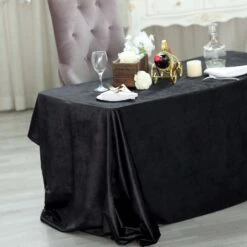 90" X 132" | Premium Velvet Rectangle Tablecloth, Reusable Linen 25 90" X 132" | Premium Velvet Rectangle Tablecloth, Reusable Linen -Home Decor Promotional Store TAB VEL 90132 BLK 02