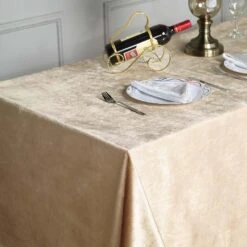 90" X 132" | Premium Velvet Rectangle Tablecloth, Reusable Linen 39 90" X 132" | Premium Velvet Rectangle Tablecloth, Reusable Linen -Home Decor Promotional Store TAB VEL 90132 CHMP D02.progressive a371c550 e5fe 47ab b339 caa9234111d3