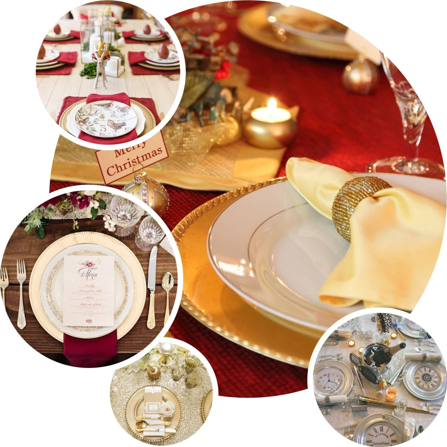 6 Pack Round Acrylic Charger Plates With Rhinestones 13" 3 6 Pack Round Acrylic Charger Plates With Rhinestones 13" - Image 3