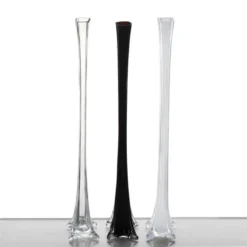 6 Pack | 28" Eiffel Tower Glass Flower Vase