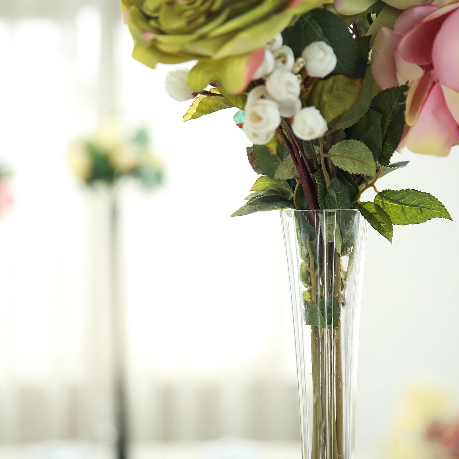 6 Pack | 32" Eiffel Tower Glass Flower Vase 7 6 Pack | 32" Eiffel Tower Glass Flower Vase - Image 7