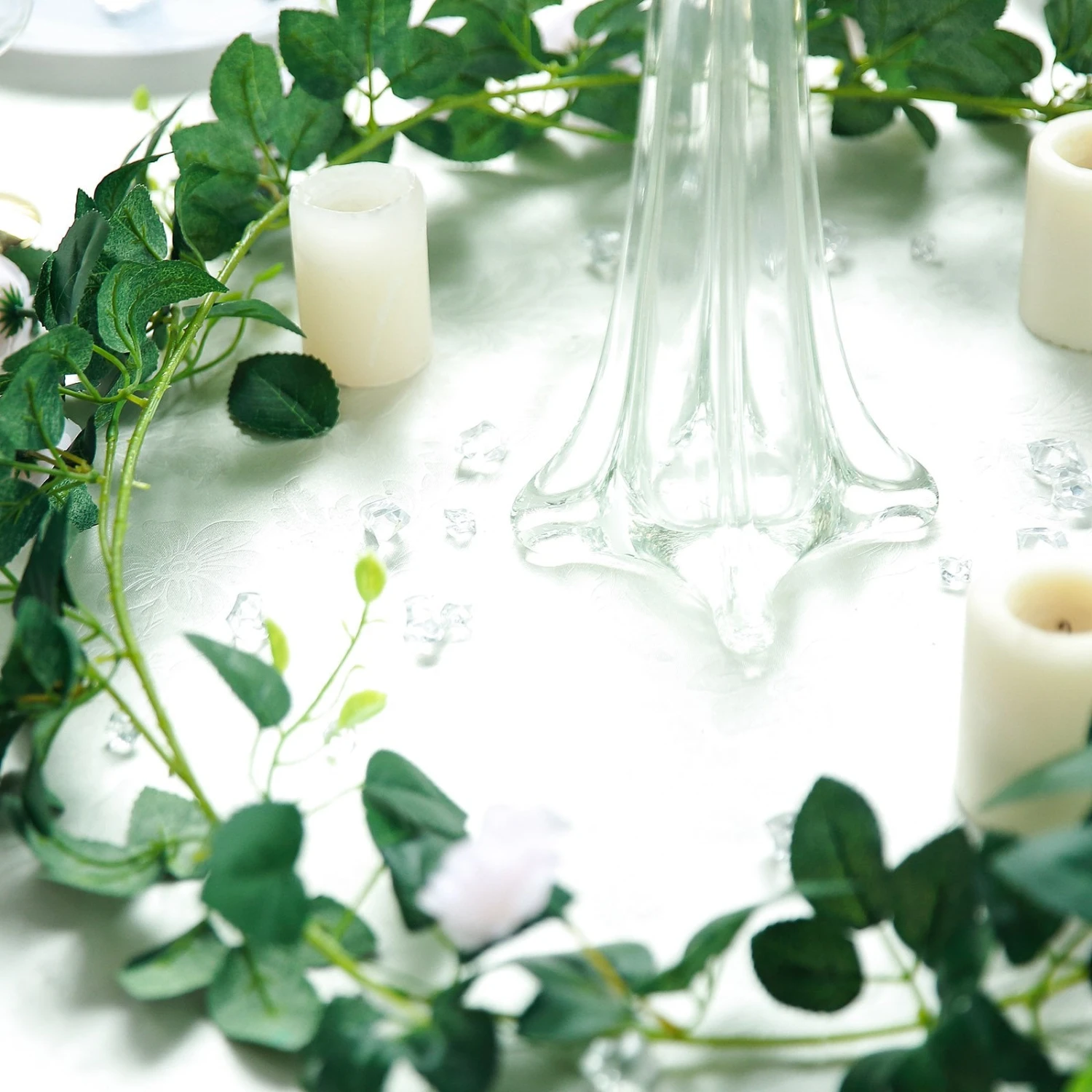 6 Pack | 32" Eiffel Tower Glass Flower Vase 3 6 Pack | 32" Eiffel Tower Glass Flower Vase - Image 3