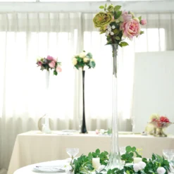 6 Pack | 32" Eiffel Tower Glass Flower Vase 19 6 Pack | 32" Eiffel Tower Glass Flower Vase -Home Decor Promotional Store VASE32 CLR 02