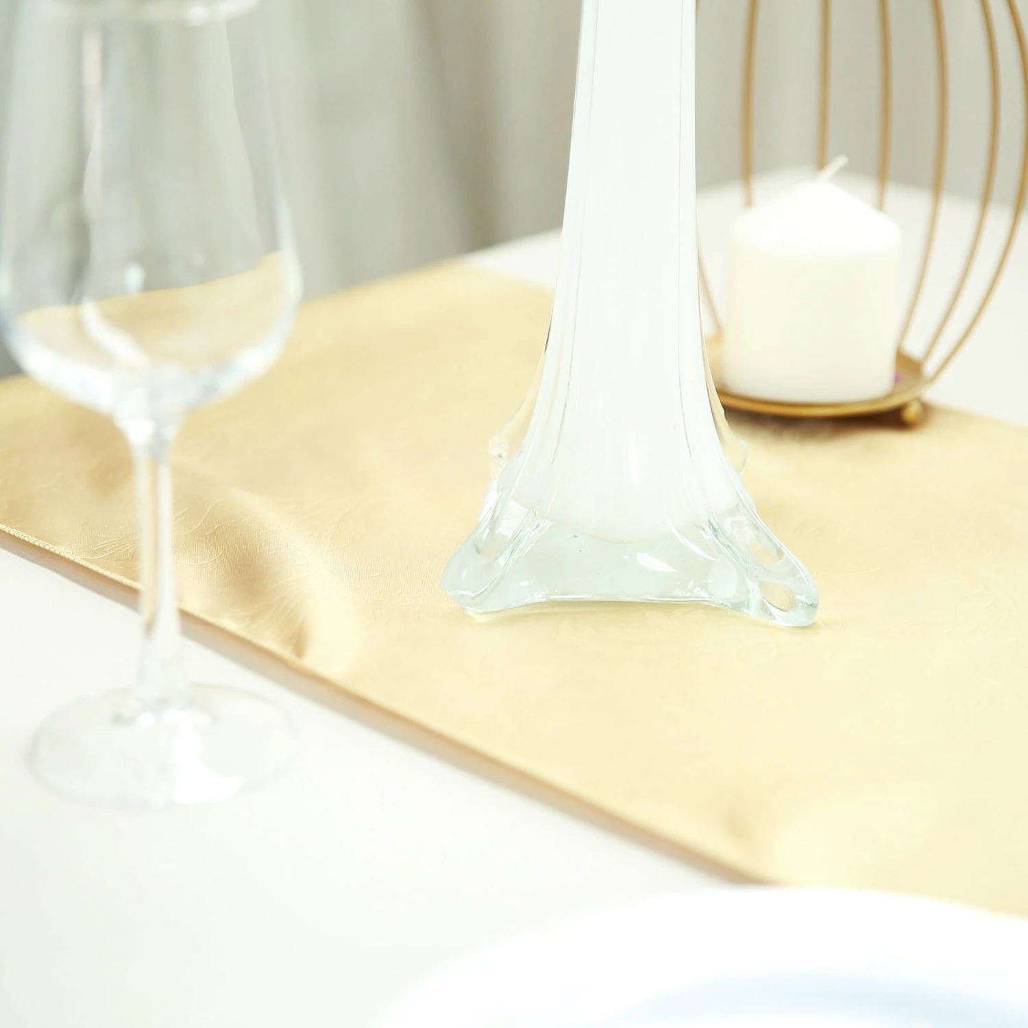 6 Pack | 32" Eiffel Tower Glass Flower Vase 13 6 Pack | 32" Eiffel Tower Glass Flower Vase - Image 13