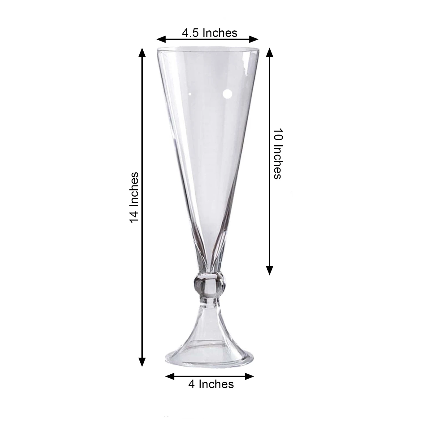 Pack Of 4 - Reversible Crystal Ball Trumpet Glass Vase 17 Pack Of 4 - Reversible Crystal Ball Trumpet Glass Vase - Image 17