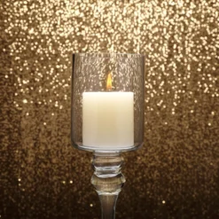 Set Of 3 | Clear Long Stem Cylinder Glass Vase Candle Holder Set - 12"|14"|16" -Home Decor Promotional Store VASE A24 D08