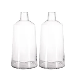 2 Pack - 12" Tapered Neck Clear Glass Flower Bud Vase Centerpieces -Home Decor Promotional Store VASE A28 12 99