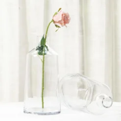 2 Pack - 12" Tapered Neck Clear Glass Flower Bud Vase Centerpieces -Home Decor Promotional Store VASE A28 12 D06